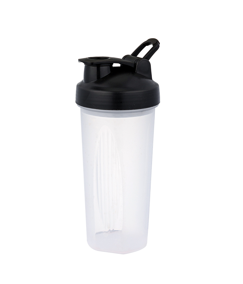 650ml Fashion Sports Knob Lid Design Fondo della bottiglia ispessito Texture antiscivolo Bottiglia shaker per uso alimentare in PP