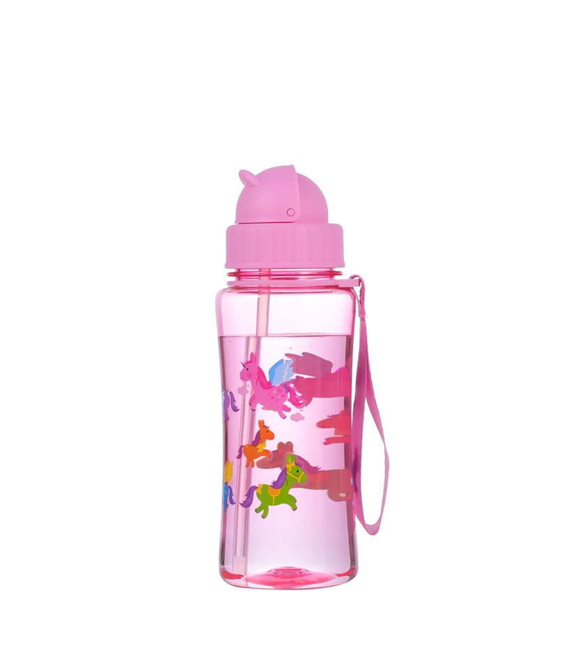 Borraccia per bambini Tritan da 460 ml senza BPA, resistente alle cadute, durevole, igienica e antipolvere, facile da trasportare