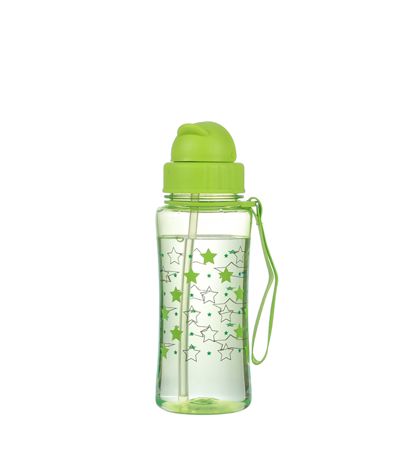 Borraccia per bambini Tritan da 460 ml senza BPA, resistente alle cadute, durevole, igienica e antipolvere, facile da trasportare