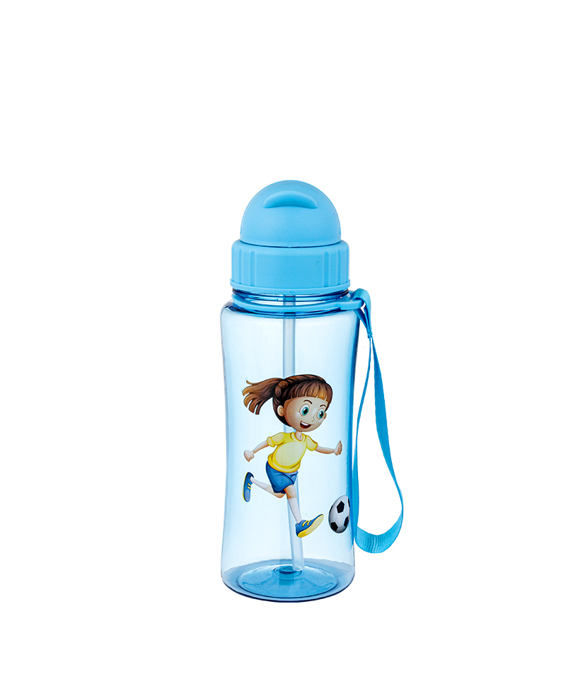 Borraccia per bambini Tritan da 460 ml senza BPA, resistente alle cadute, durevole, igienica e antipolvere, facile da trasportare