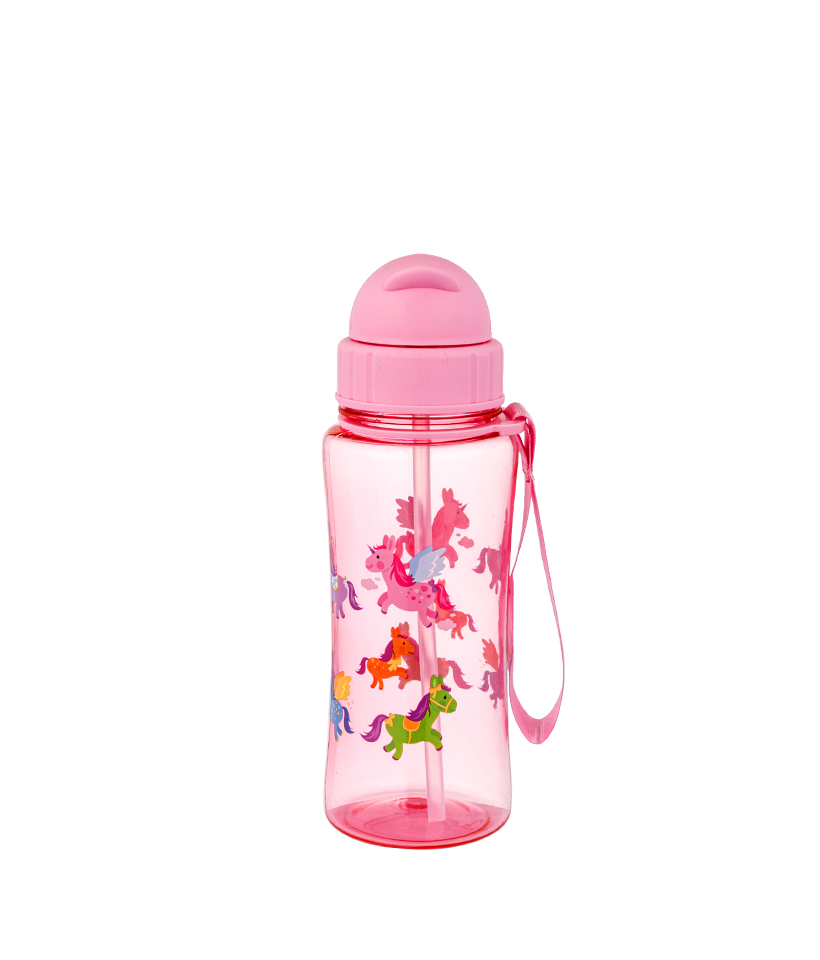 Borraccia per bambini Tritan da 460 ml senza BPA, resistente alle cadute, durevole, igienica e antipolvere, facile da trasportare